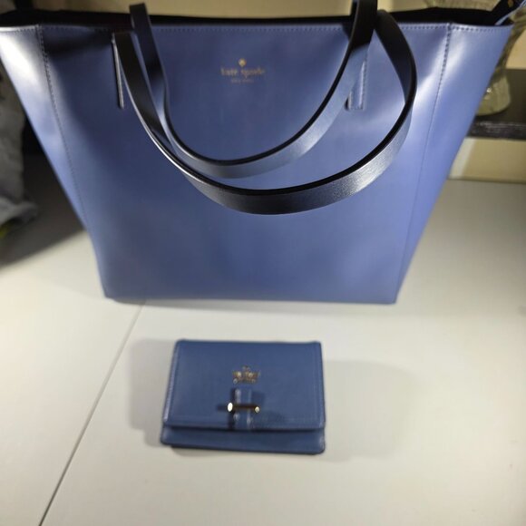 Kate Spade Violeta Leather Tote Bag and wallet Conselliblu Dual Straps - Picture 11 of 16